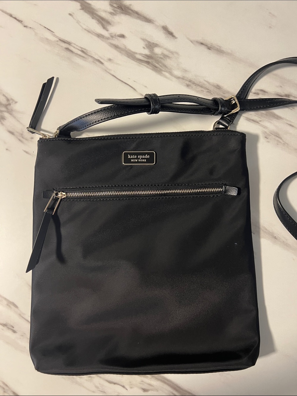 kate spade Black Nylon Messenger Crossbody Bag